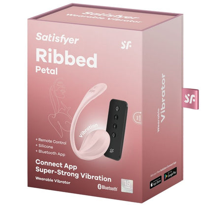 SATISFYER - RIBBED PETAL G POINT REMOTE CONTROL STIMULATOR ROSE FREE APP - Kink&Play