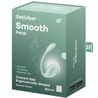 SATISFYER - SMOOTH PETAL G - POINT STIMULATOR WATER GREEN FREE APP - Kink&Play