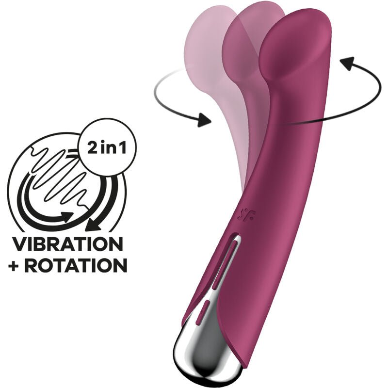 SATISFYER - SPINNING G - SPORT 1 ROTATOR VIBRATOR RED - Kink&Play