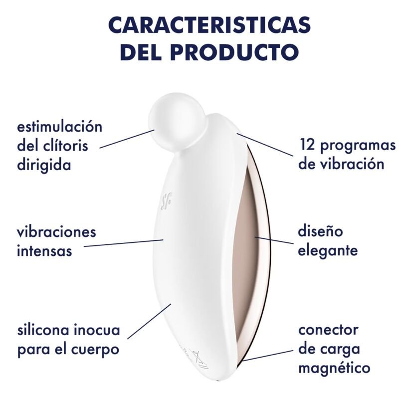 SATISFYER - SPOT ON 2 LAY - ON VIBRATOR WHITE - Kink&Play