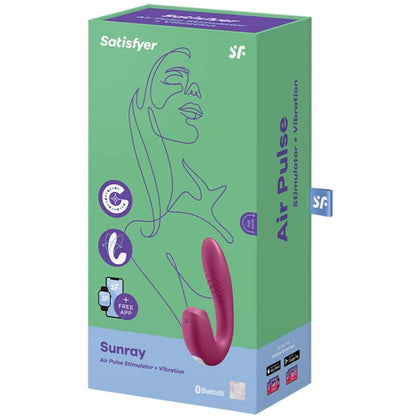 SATISFYER - SUNRAY STIMULATOR AND VIBRATOR APP RED - Kink&Play