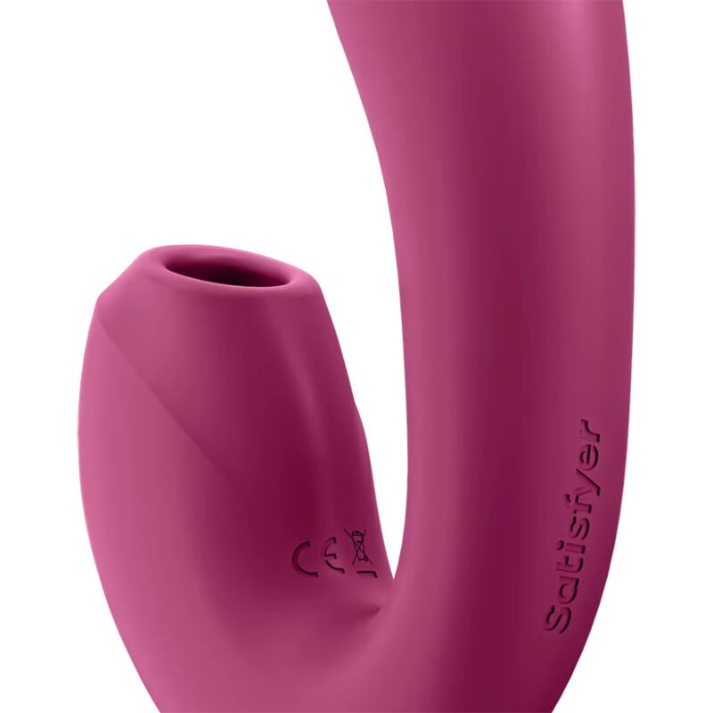 SATISFYER - SUNRAY STIMULATOR AND VIBRATOR APP RED - Kink&Play