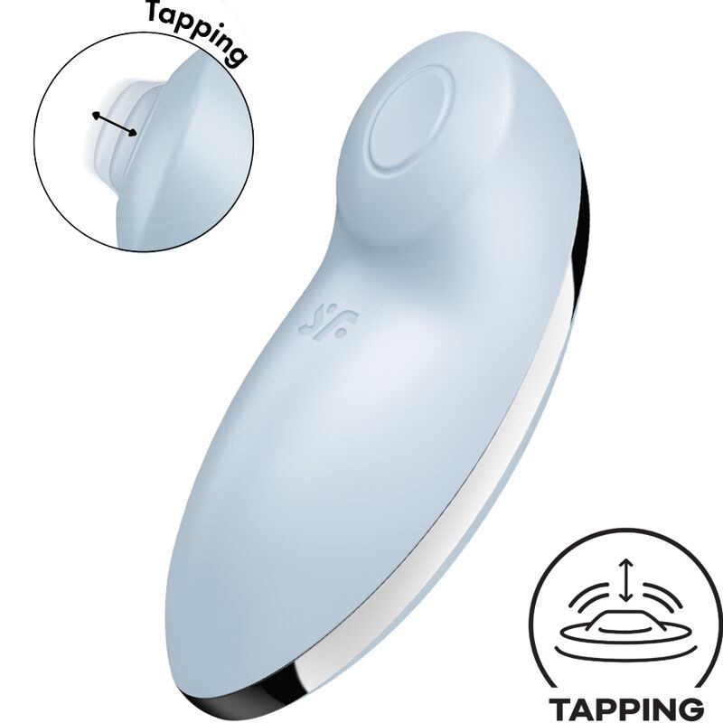 SATISFYER - TAP & CLIMAX 2 VIBRATOR & STIMULATOR BLUE - Kink&Play