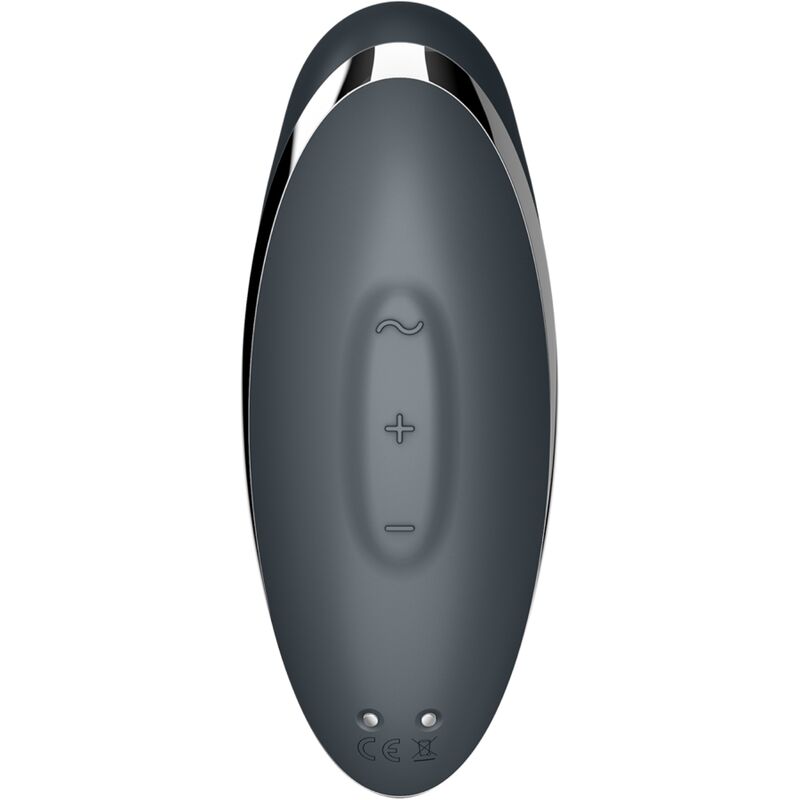 SATISFYER - TAP & CLIMAX 2 VIBRATOR & STIMULATOR GREY - Kink&Play