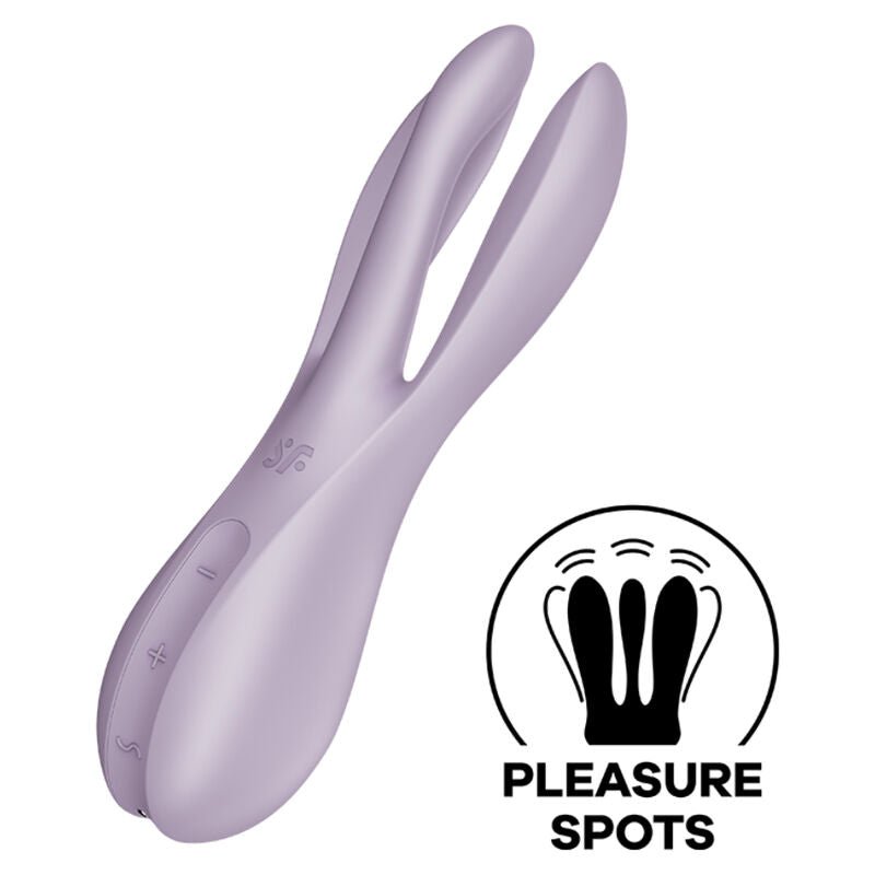 SATISFYER - THREESOME 2 VIBRATOR BLACK - Kink&Play