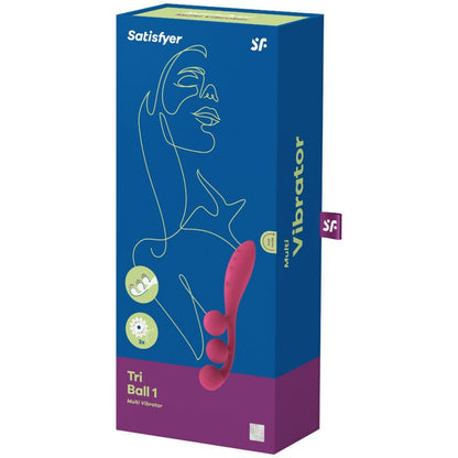 SATISFYER - TRI BALL 1 MULTI VIBRATOR RED - Kink&Play