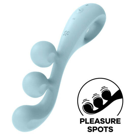 SATISFYER - TRI BALL 2 MULTI VIBRATOR BLUE - Kink&Play