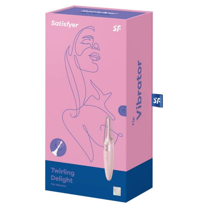 SATISFYER - TWIRLING DELIGHT CLIT TIP VIBRATOR PINK - Kink&Play