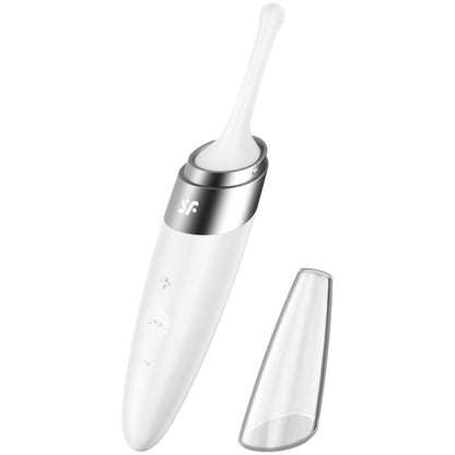 SATISFYER - TWIRLING DELIGHT CLIT TIP VIBRATOR WHITE - Kink&Play