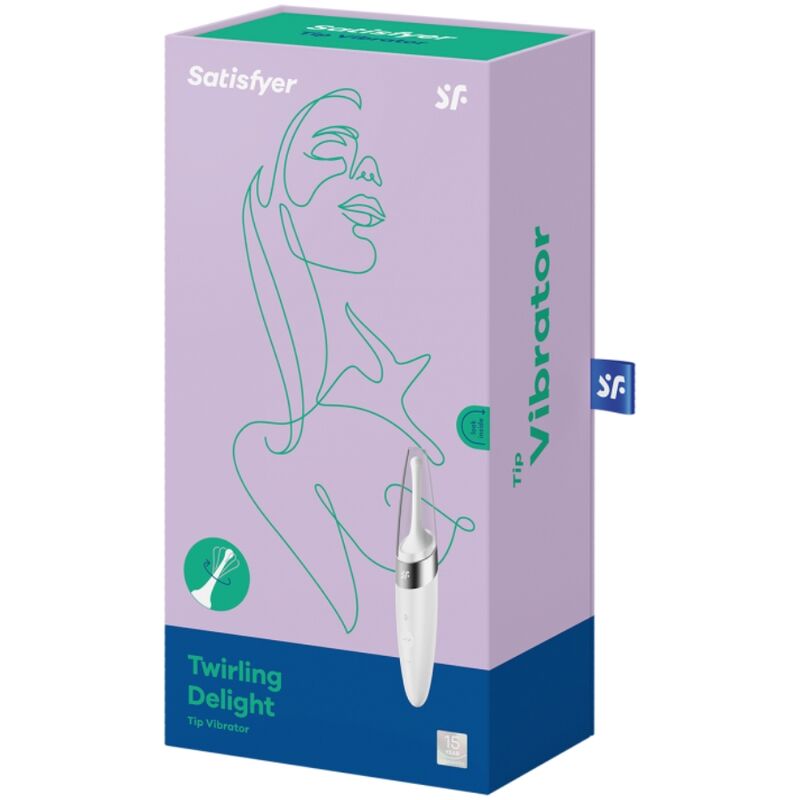 SATISFYER - TWIRLING DELIGHT CLIT TIP VIBRATOR WHITE - Kink&Play