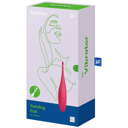 SATISFYER - TWIRLING FUN TIP VIBRATOR RED - Kink&Play