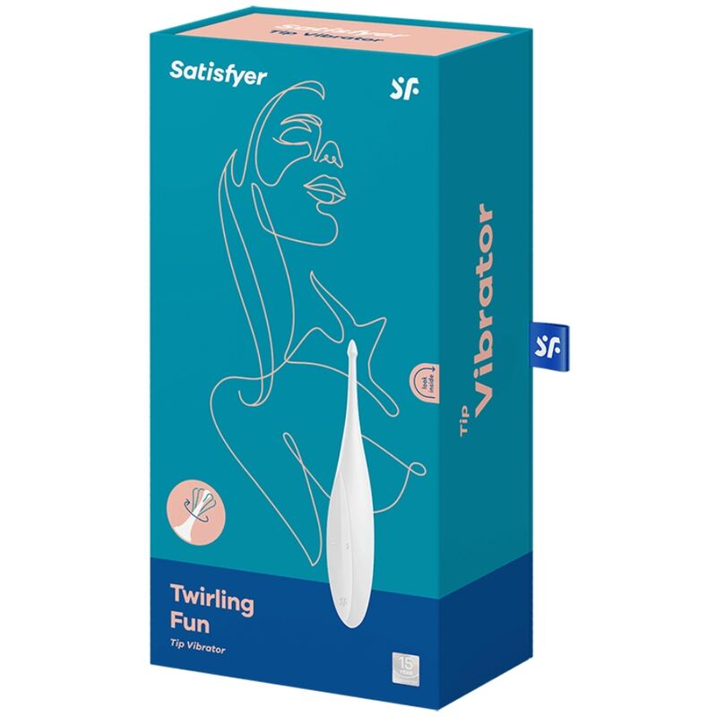 SATISFYER - TWIRLING FUN TIP VIBRATOR WHITE - Kink&Play