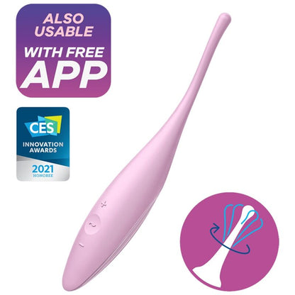 SATISFYER - TWIRLING JOY CLIT TIP VIBRATOR PINK - Kink&Play