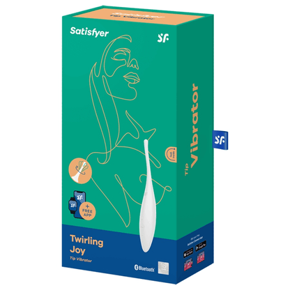 SATISFYER - TWIRLING JOY CLIT TIP VIBRATOR WHITE - Kink&Play