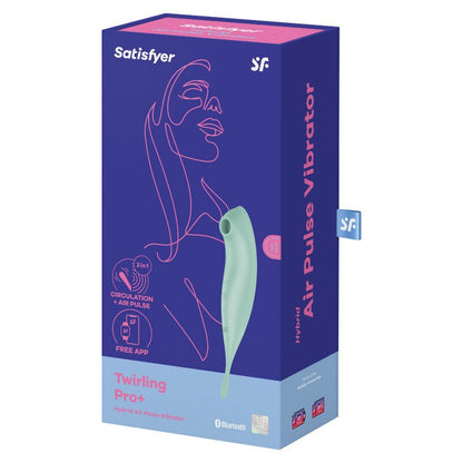 SATISFYER - TWIRLING PRO+ AIR PULSE STIMULATOR & VIBRATOR APP RED - Kink&Play