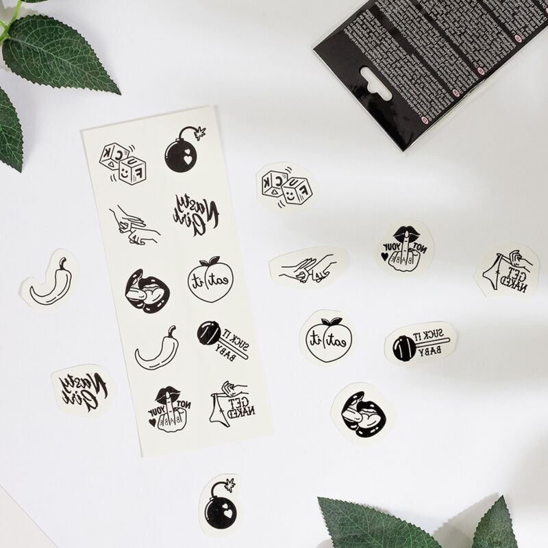 SECRET PLAY - SET OF 10 SPICY COLLECTION TEMPORARY TATTOOS - Kink&Play