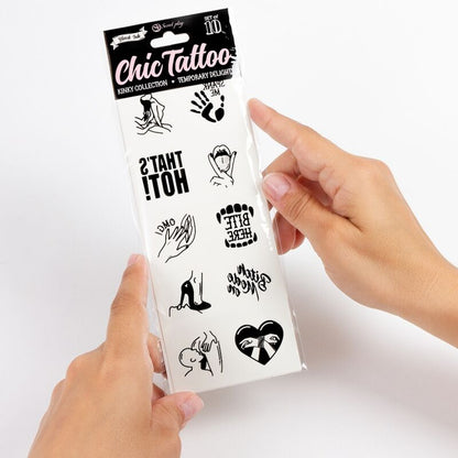 SECRET PLAY - SET OF 10 TEMPORARY TATTOOS KINKY COLLECTION - Kink&Play