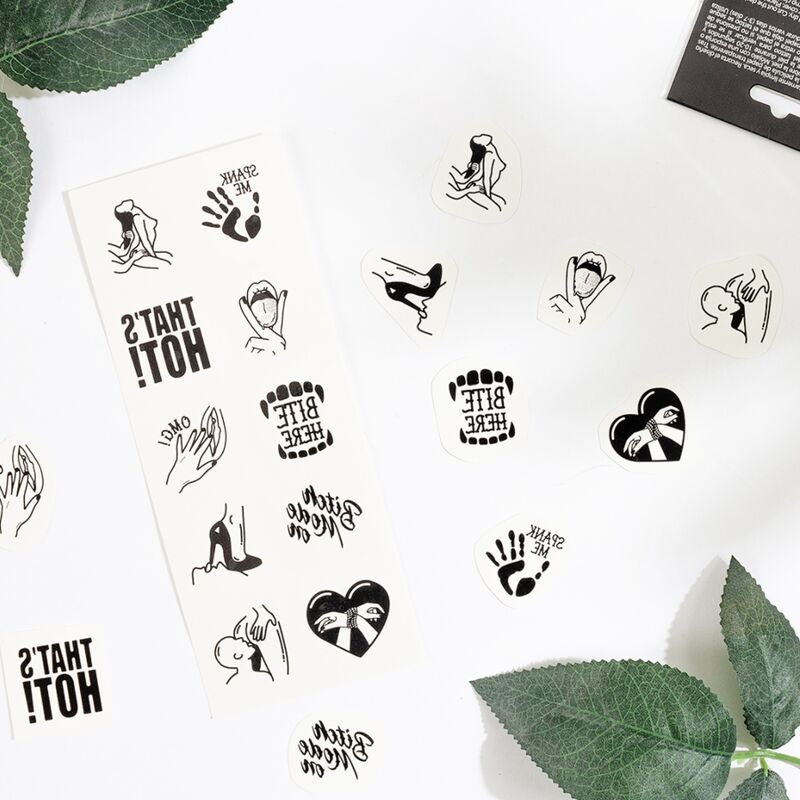 SECRET PLAY - SET OF 10 TEMPORARY TATTOOS KINKY COLLECTION - Kink&Play
