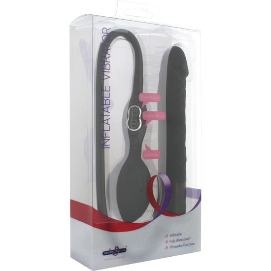SEVEN CREATIONS - BLACK INFLATABLE VIBRATOR - Kink&Play