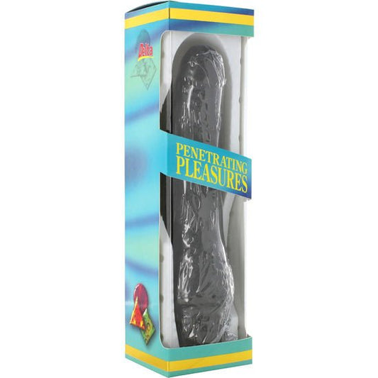 SEVEN CREATIONS - VINYL P - SHAPE VIBRATOR BLACK PENIS 20 CM - Kink&Play