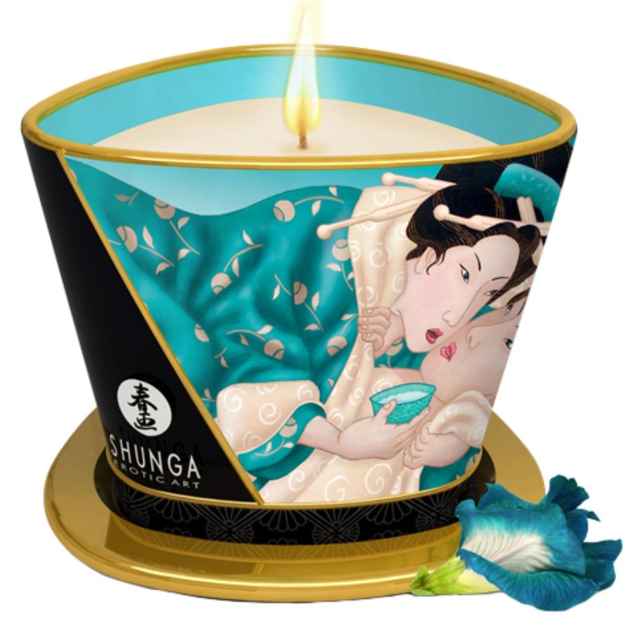 SHUNGA - ISLAND BLOSSOMS MASSAGE CANDLE 170 ML - Kink&Play