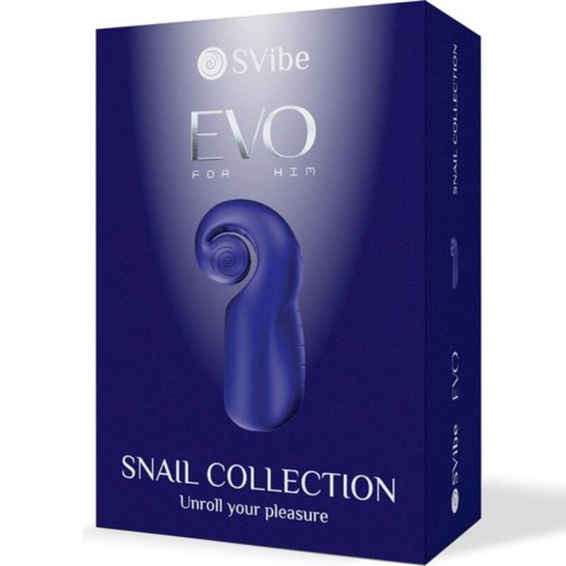 SNAIL VIBE - EVO FOR HIM MALE MASTURBATOR SLIDE NROLL DARK BLUE - Kink&Play