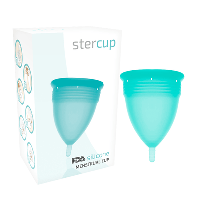 STERCUP - FDA SILICONE MENSTRUAL CUP AQUAMARINE - SIZE S - Kink&Play