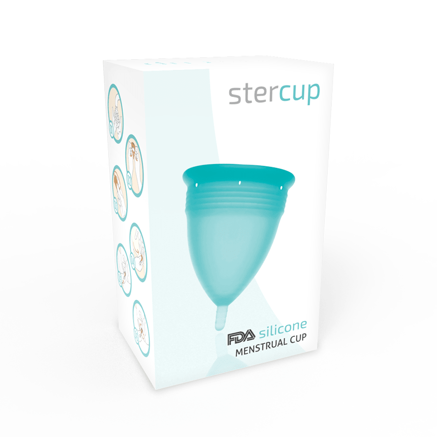 STERCUP - FDA SILICONE MENSTRUAL CUP AQUAMARINE - SIZE S - Kink&Play