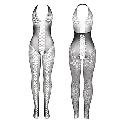SUBBLIME - 951832 BODYSTOCKING WITH OPEN BACK AND CROSS DETAILS BLACK ONE SIZE - Kink&Play