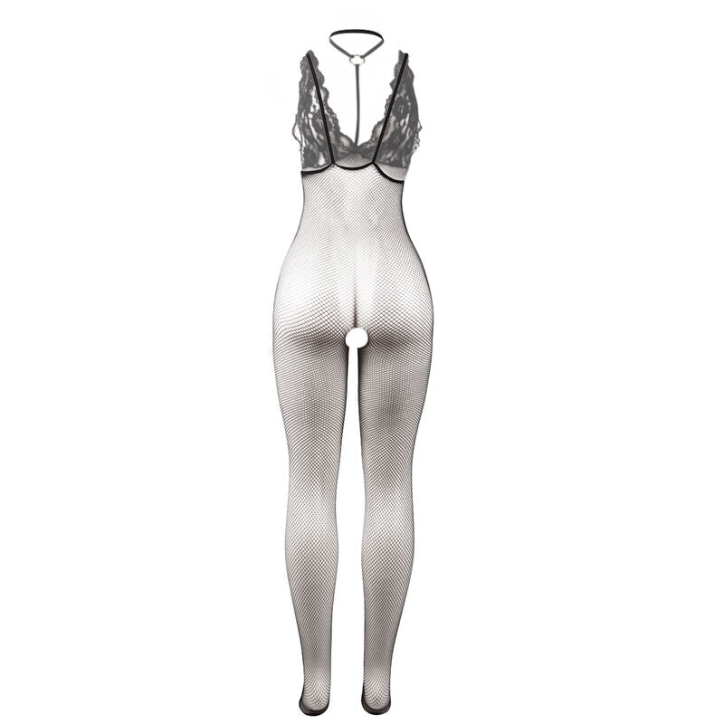 SUBBLIME - 951993 BLACK TRANSPARENT FISHNET CROTCHLESS BODYSTOCKING ONE SIZE - Kink&Play