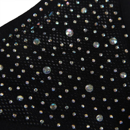 SUBBLIME - 952174 FISHNET BODYSTOCKING WITH GLOVES AND DIAMONDS BLACK ONE SIZE - Kink&Play