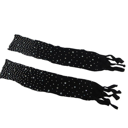 SUBBLIME - 952174 FISHNET BODYSTOCKING WITH GLOVES AND DIAMONDS BLACK ONE SIZE - Kink&Play