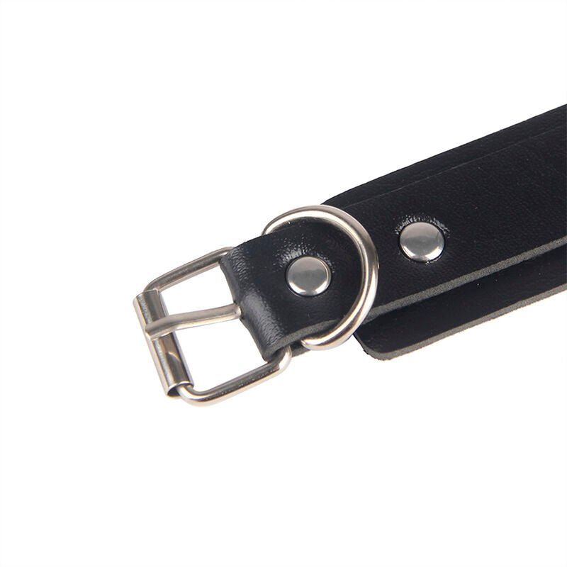 SUBBLIME - 953690 HANDCUFFS WITH BONDAGE BELT BLACK ONE SIZE - Kink&Play