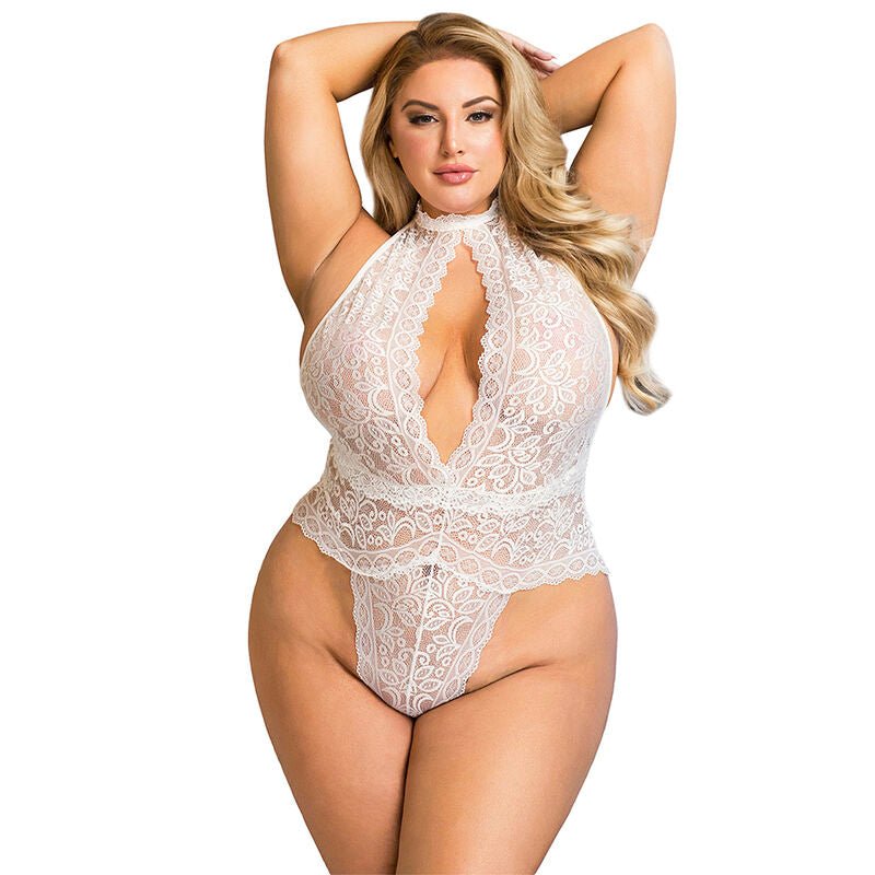 SUBBLIME - 953850 LACE BODYSUIT WHITE S/M - Kink&Play
