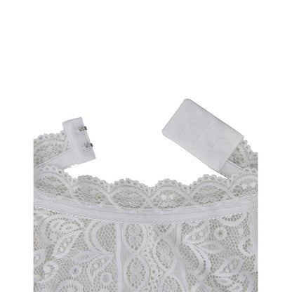 SUBBLIME - 953867 LACE BODYSUIT WHITE L/XL - Kink&Play