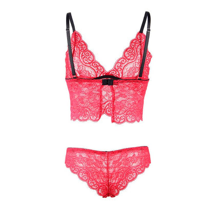 SUBBLIME - 953904 SILK AND LACE NIGHTGOWN + PANTIES RED L/XL - Kink&Play
