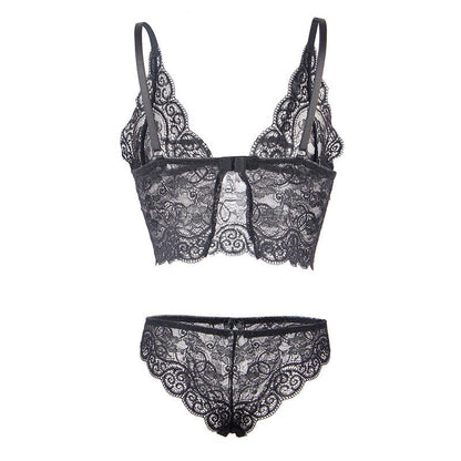 SUBBLIME - 953928 SILK AND LACE NIGHTGOWN + PANTIES BLACK L/XL - Kink&Play