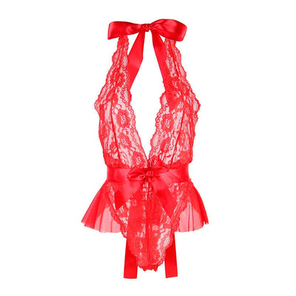 SUBBLIME - 953973 SEXY BODY WITH RUFFLES + BELT RED S/M - Kink&Play
