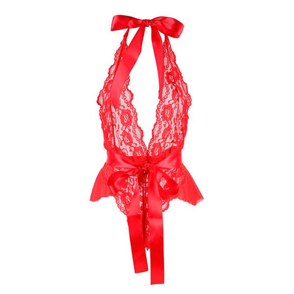SUBBLIME - 953973 SEXY BODY WITH RUFFLES + BELT RED S/M - Kink&Play