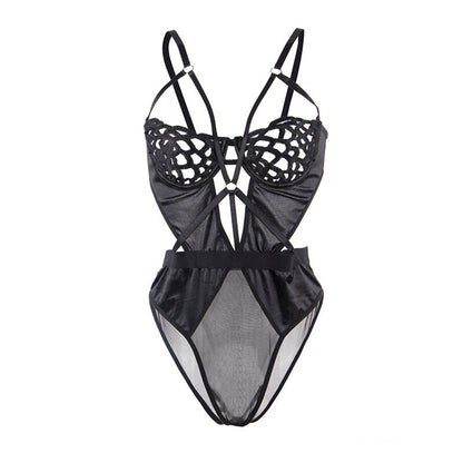 SUBBLIME - 954055 SEXY LACE BODYSUIT BLACK S/M - Kink&Play