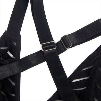 SUBBLIME - 954147 BODY WITH GARTER BELT BLACK S/M - Kink&Play