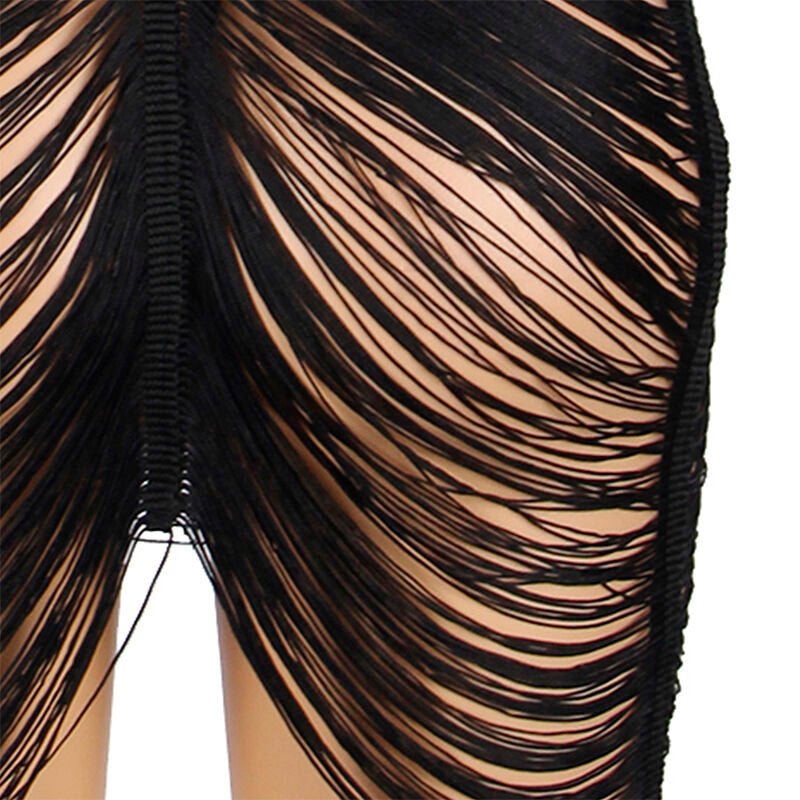 SUBBLIME - 954222 STRAPPY DRESS + THONG BLACK S/M - Kink&Play