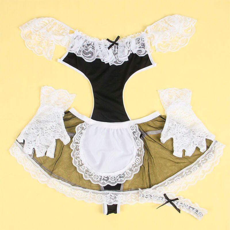 SUBBLIME - 954314 SEXY MAID COSTUME BLACK/WHITE L/XL - Kink&Play