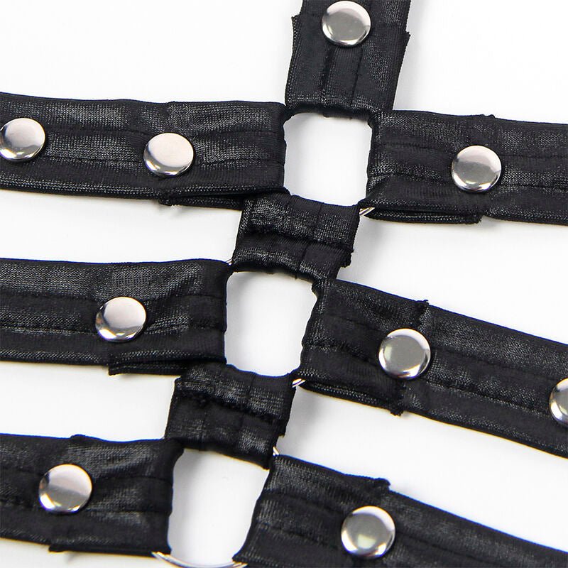 SUBBLIME - 954406 LEATHER BONDAGE DRESS BLACK S/M - Kink&Play
