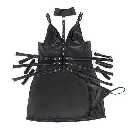 SUBBLIME - 954413 LEATHER BONDAGE BODY BLACK L/XL - Kink&Play