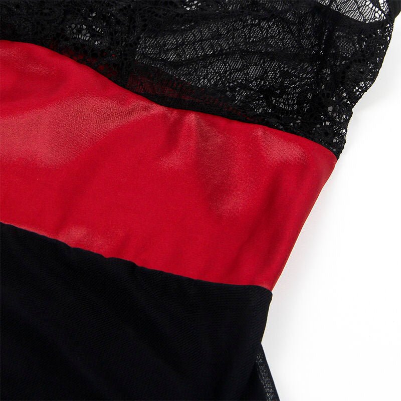 SUBBLIME - 954437 LACE BONDAGE DRESS BLACK L/XL - Kink&Play