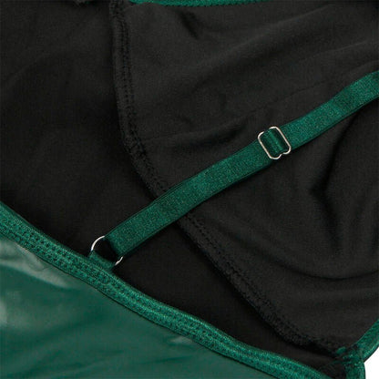 SUBBLIME - 955441 DRESS WITH GREEN LEATHER STRAPS L/XL - Kink&Play