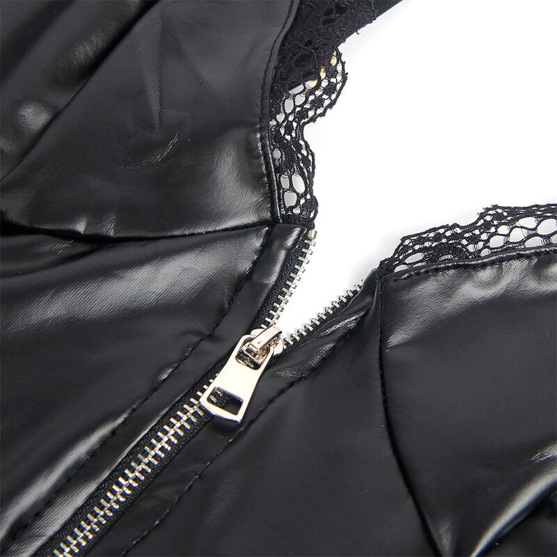 SUBBLIME - 955465 BLACK LEATHER ZIPPER BODY L/XL - Kink&Play