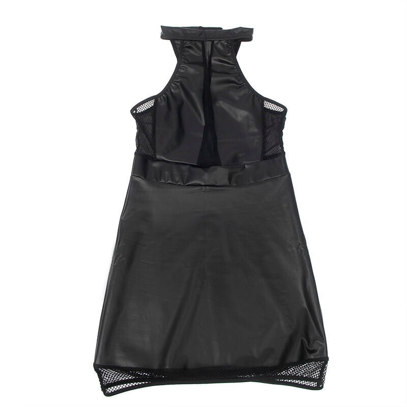 SUBBLIME - 955472 HALTER NECK DRESS WITH TRANSPARENCIES BLACK S/M - Kink&Play