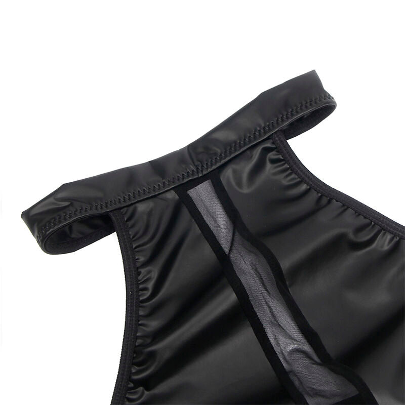SUBBLIME - 955472 HALTER NECK DRESS WITH TRANSPARENCIES BLACK S/M - Kink&Play